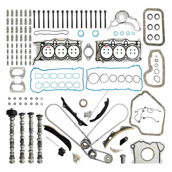 Camshaft Rocker Arm Valve Lifter Timing Chain Kit Gasket Set Fit For Chrysler 200 300 Jeep Wrangler Grand Cherokee Dodge Durango Charger Avenger Challenger Journey Ram 1500 3.6 Pentastar 2011-2016