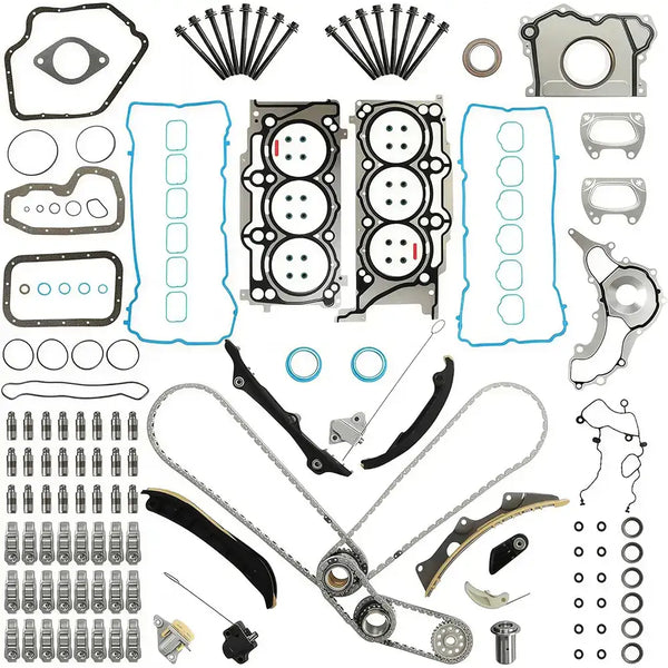 Rocker Arm Valve Lifter Kit Timing Chain Kit Head Gasket Set Fit For Chrysler 200 300 Jeep Wrangler Grand Cherokee Dodge Durango Charger Avenger Challenger Journey Ram 1500 3.6 Pentastar 2011-2016