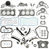 Pentastar 3.6 Overhaul Rebuild Kit With Timing Chain Kit Oil & Water Pump 2011-2015 | Fit For Ram 1500 Jeep Grand Cherokee Wrangler Dodge Grand Caravan Charger Durango Chrysler 300 200 3.6L V6