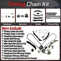 Pentastar 3.6 Overhaul Rebuild Kit With Timing Chain Kit Oil & Water Pump 2011-2015 | Fit For Ram 1500 Jeep Grand Cherokee Wrangler Dodge Grand Caravan Charger Durango Chrysler 300 200 3.6L V6