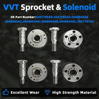 VVT Gear Camshaft Phaser Sprocket For Jeep Dodge Chrysler Ram 3.6 2016-2024 | For Grand Cherokee WK Wrangler Gladiator Dodge Durango Chrysler Pacifica Voyager Ram 1500 ProMaster 3500 5047785AE 5048043AB
