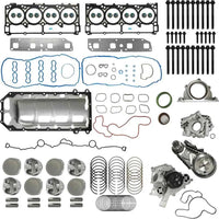 5.7 Hemi Engine Rebuild Kit with Piston Kit & Timing Chain Kit & Water Pump | Compatible with 2005-2008, Chrysler 300, Jeep Grand Cherokee, Commander, Dodge Charger #HS26284PT