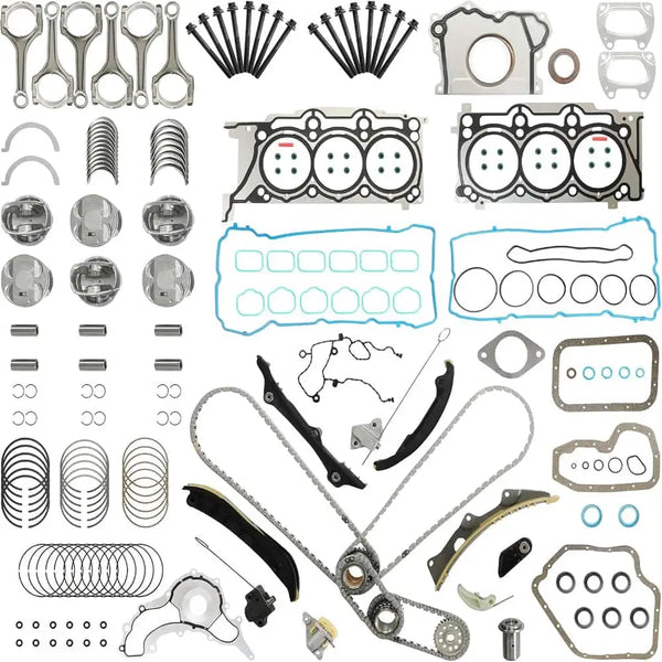 Engine Head Gasket Set Timing Chain Kit Con-Rods Pistons Kit For Dodge Chrysler 200/300 Jeep Ram ProMaster 1500 3.6L V6 2011-2016 HS26541PT CS26541 HS54880