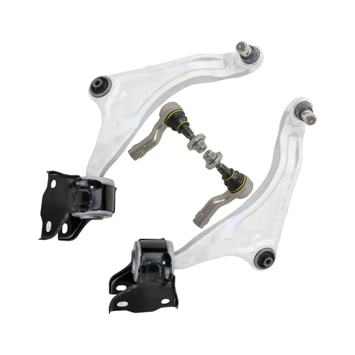 YIDEZU 4-piece front suspension kit for Land Rover Range Rover Evoque 2012-2019, not for heavy duty suspension models. Includes 2 lower control arms with ball joints and 2 outer tie rods. ISO9002 certified, impact and fatigue tested, backed by 1-year limited warranty. Direct OEM replacement to fix clunk noise, loose steering and uneven tire wear.