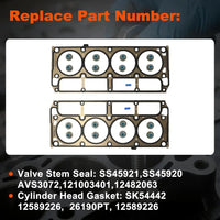 LS Stage2 5.3L V8 Camshaft Kit Lifter Valve Spring Push Rod w/Head Gasket | Fit For Chevrolet Silverado Tahoe GMC Sierra Yukon 4.8L 5.3L 6.0L Camshaft Kit Lifter Valve 1999-2007; OE E1840P