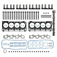 Hemi MDS 6.4 Lifters Camshaft Kit w/Head Gaskets Set Fit For Dodge Challenger Charger Chrysler 300 Jeep Grand Cherokee 6.4L V8 2011-2019 53021726AD HS26568PT 5038419AB 5038786AB 53022320AB 05038098AA