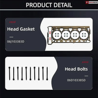 EA888 Gen2 2.0T Overhaul Kit 06H107065AM 21mm Piston Timing Chain Audi A3 TT VW GTI Tiguan
