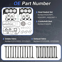 Complete 1GRFE 4.0L engine rebuild kit for Toyota Tacoma 4Runner FJ Cruiser Tundra 2003-2015