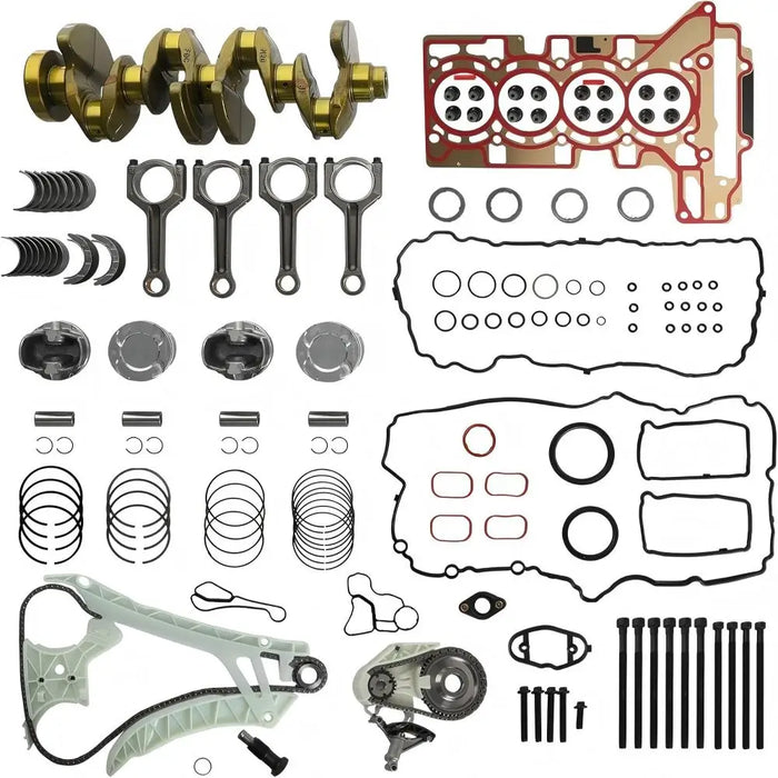 N20 2.0 Engine Rebuild Overhaul Kit With Crankshaft Connecting Rods & Pistons Set & Timing Chain Kit fit for BMW N20 N26 125i 320i 328i 428i 528i X1 X3 Z4 F30 F10 F25 E89 2.0T 2009-2018 11217640165