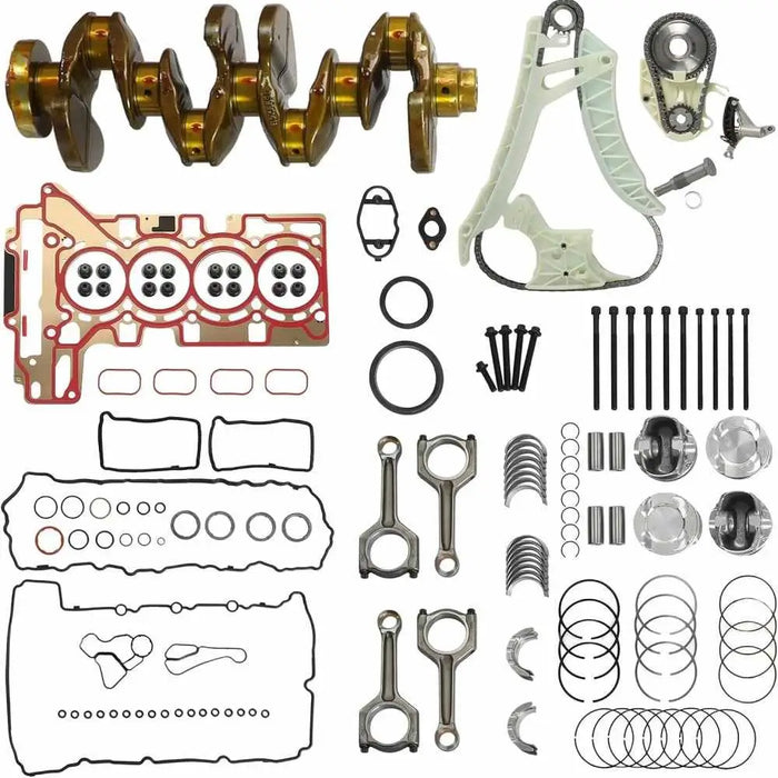 N20B20A Engine Rebuild Overhaul Kit with Crankshaft & Timing Chain Kit & Piston Kit 2009-2018 | Fit for BMW 328i 428i 528i xDrive28i 2.0T