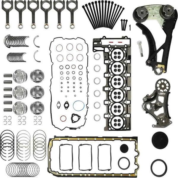 N55 3.0 Overhaul Rebuild Kit with Timing Chain VVT Gear Kit Piston & Bearing Kit For BMW 2011-2018 | Fit for BMW 135i 335i 435i 535i 640i 740i X1 X2 X3 X4 X5 X6 Replace#11127599212 11367583208