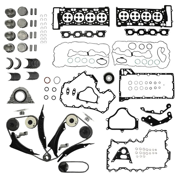 Engine Rebuild Overhaul Kit & Timing Chain with VVT Gear Set Fit for BMW N63B44 4.4L V8 F01 F02 F07 F10 F11 E70 E71 750Li X5 X6 11257556955