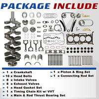G4KJ 2.4L Theta II Full Rebuild Kit Crankshaft Pistons Timing VVT Kit Hyundai Sonata Kia Sportage
