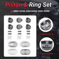 G6DH 3.3L Full Engine Rebuild Kit Crankshaft Piston Rod Bearings Valves