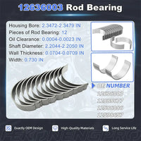 GM 3.6L V6 Ecotec Connecting Rod Piston Bearing Kit 12590584 Buick Enclave GMC Acadia