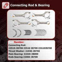 G4FJ 1.6 Turbo Full Overhaul Kit Crankshaft Piston Timing Chain Kia K3 Sportage Hyundai Elantra