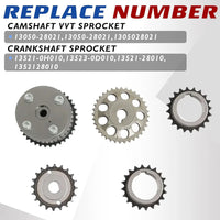2AZ-FE Timing Chain Kit VVT Sprocket Water Pump 13050-28021 Toyota Camry RAV4 Highlander