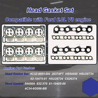 6.0L Powerstroke Diesel Full Head Gasket Kit with 18mm Head Bolts & Complete Seals