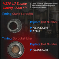M278 4.7L V8 Turbo Complete Timing Chain Kit for Mercedes-Benz AMG 2012-2018
