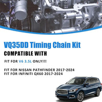 VQ35DD Complete Timing Chain Kit for Nissan Pathfinder Infiniti QX60 3.5L V6 2017-2024