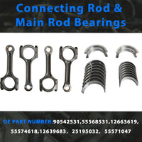Engine Head Gasket Timing Chain Kit Piston Con-Rod For GMC Chevy 