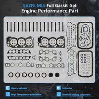 5VZFE 3.4L MLS Gasket Set Timing Belt Head Bolts
