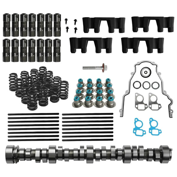 E1840P 5.3 Sloppy Stage 2 Camshaft Kit W/NON/AFM DOD Lifter Springs Pushrods & Timing Cover Gaskets Fit For GM Chevy GMC Envoy Buick 4.8L 5.3L 6.0L 6.2L Gen 3/4 Truck/SUV LS V8 Engine 1997-2013
