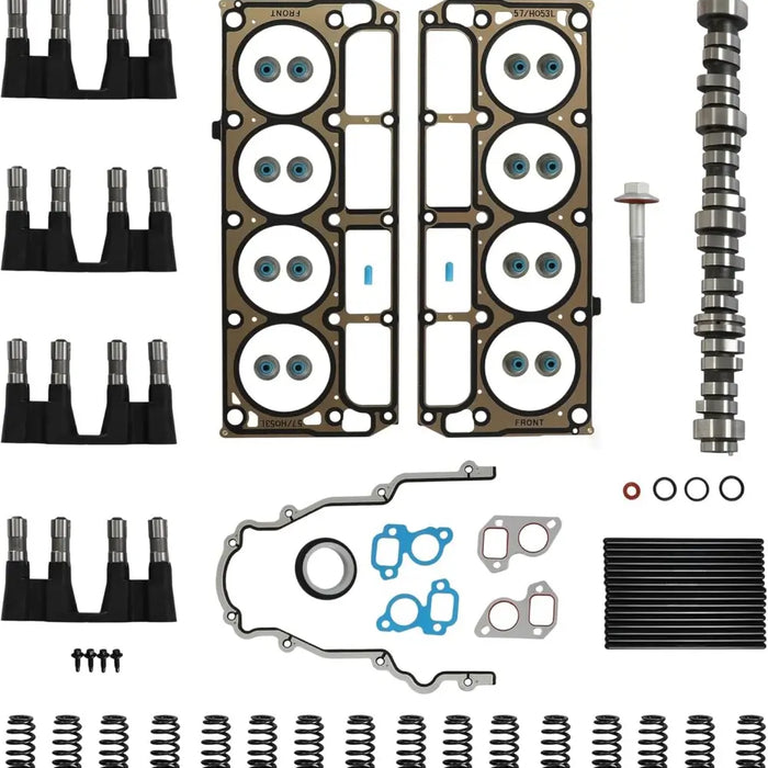 Stage 2 Camshaft w/NON AFM DOD Valve Lifters & Springs & Pushrods & Gaskets Set Fit For GM Chevy Gen3 LS1 LS6 LQ4 4.8 5.3 5.7 6.0