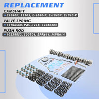 E1840P Stage 2 Camshaft Kit w/Valve Spring & Push Rod Timing Cover Gasket Oil Seals Fit For GM Chevy 1999-2007 For Pontiac LR7 LM7 LS1 LS6 LQ4 LQ9 5.3L 5.7L 6.0L V8 PAC-1218