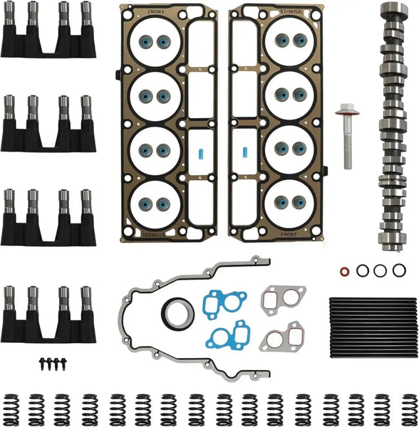 Stage 2 Camshaft w/NON AFM DOD Valve Lifters & Springs & Pushrods & Gaskets Set Fit For GM Chevy Gen3 LS1 LS6 LQ4 4.8 5.3 5.7 6.0