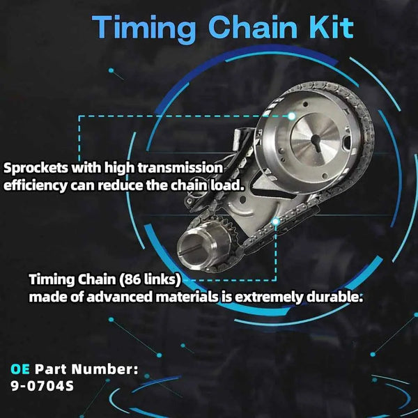 5.7 Hemi Engine Rebuild Kit with Piston Kit & Timing Chain Kit & Water Pump | Compatible with 2005-2008, Chrysler 300, Jeep Grand Cherokee, Commander, Dodge Charger #HS26284PT