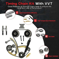 9-4201S 2.4 Ecotec Rebuild Overhaul Kit Timing Chain Kit With VVT & Piston & Con-Rods & Bearings Fit For Chevrolet Captiva Equinox Orlando Buick LaCrosse Regal Verano GMC Terrain 2.4L 2011-2017