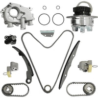 VQ40DE Engine Timing Chain Kit & Water Pump Oil Pump Fit For Nissan Frontier Pathfinder Xterra 3954CC V6 DOHC 24 Valve 4.0L 2005-2010,13085-EA210 13070-EA200 13070-ZK01B