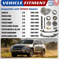 2AZ-FE Timing Chain Kit VVT Sprocket Water Pump 13050-28021 Toyota Camry RAV4 Highlander