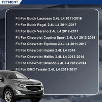 Full engine overhaul gasket Camshafts Timing Chain Kit For GMC 2.4L 11-17