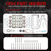 HS26191PT Full Head Gasket Set ES72173 Head Bolts GM 4.8 5.3 LS Silverado Tahoe Yukon