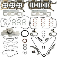 3.5L Timing Chain Kit With Water Pump & Head Gasket Set | Fit For Ford Edge Flex Fusion Taurus Taurus x Lincoln Mkx Mkz Mazda Cx-9 Sable 3.5 V6 2007-2010 HS26487PT AT6023