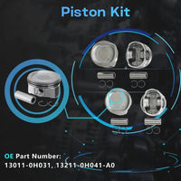 2AZ-FE 2.4 Engine Rebuild Kit With Piston Kit Crankshaft & Connecting Rods & Main Rod Bearings 2001-2015 | Fit For Toyota Highlander RAV4 Corolla XRS Matrix S Scion tC xB 2.4L Replace#13401-28030