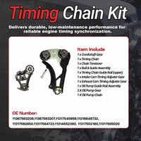 N55 3.0 Overhaul Rebuild Kit with Timing Chain VVT Gear Kit Piston & Bearing Kit For BMW 2011-2018 | Fit for BMW 135i 335i 435i 535i 640i 740i X1 X2 X3 X4 X5 X6 Replace#11127599212 11367583208